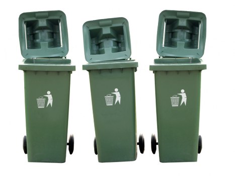 West Ham street with a skip placed for waste disposal