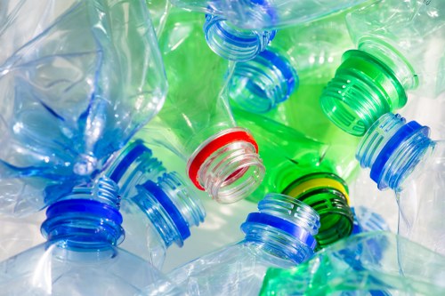 Various types of construction waste
