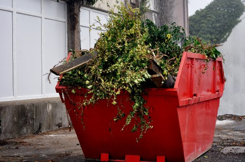 Crew removing waste from a West Ham apartment block