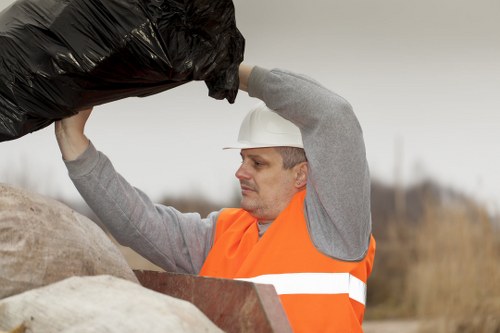 Residential skip hire service in action
